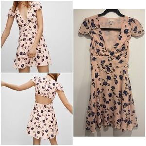 Sunday Best Floral Cut-Out Mini Dress Pink Purple — Size 2